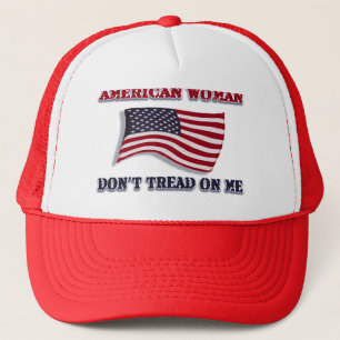 American Woman Don't Tread On Me Trucker Hat