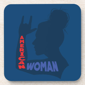 American Woman I love You Beverage Coaster