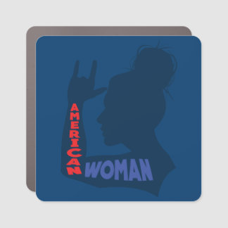 American Woman I love You Car Magnet