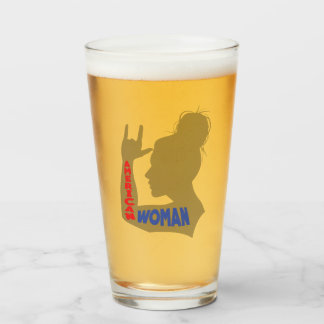 American Woman I love You Glass