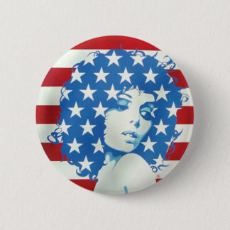 American Woman Pinback Button