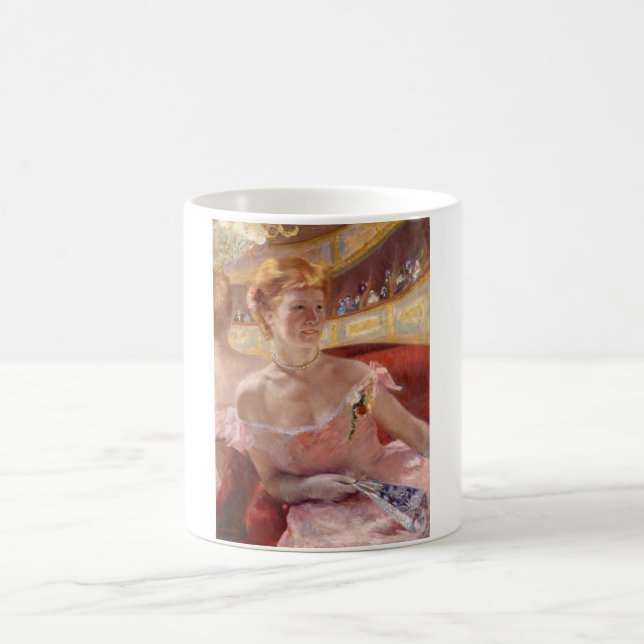 American Woman with a Pearl Necklace & Pink Dress Coffee Mug (Center)