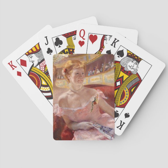 American Woman with a Pearl Necklace & Pink Dress Poker Cards (Back)