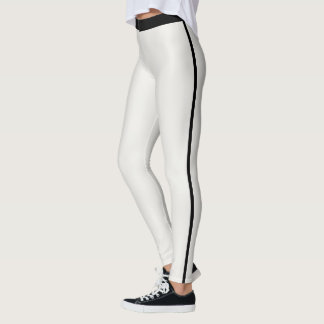 American Women Casual Style Neutral Black Stripes Leggings