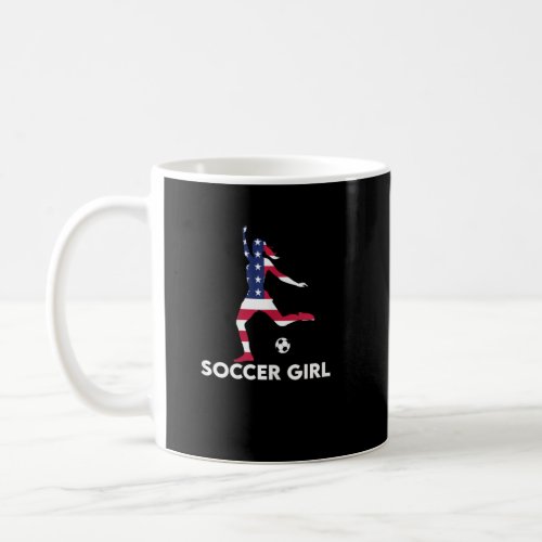 American Womens Soccer Usa Girl Soccer  Coffee Mug