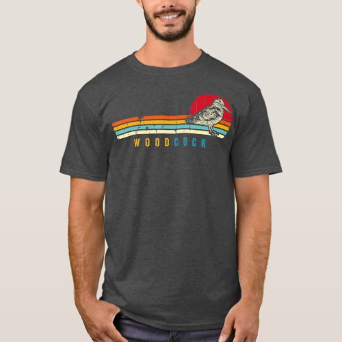 American Woodcock Bird Retro Vintage Unique Gift T_Shirt
