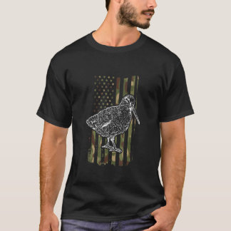 American Woodcock Camo Bogsucker Woodcock Hunting  T-Shirt