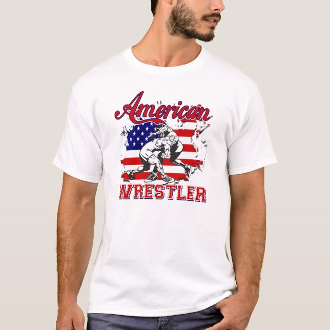 AMERICAN WRESTLER T-Shirt (Front)