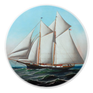 American Yacht by Antonio Jacobsen Ceramic Knob