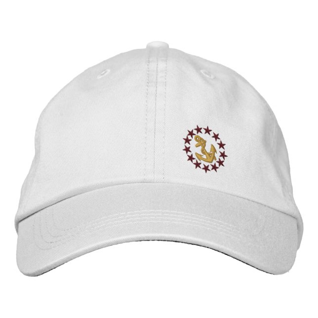 American Yacht Flag Ensign Nautical Embroidery Embroidered Baseball Hat (Front)
