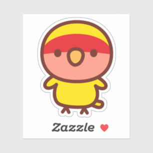 American yellow Peach-faced lovebird Sticker