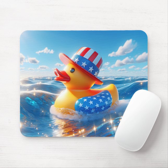 American Yellow Rubber Duck Mouse Pad (With Mouse)