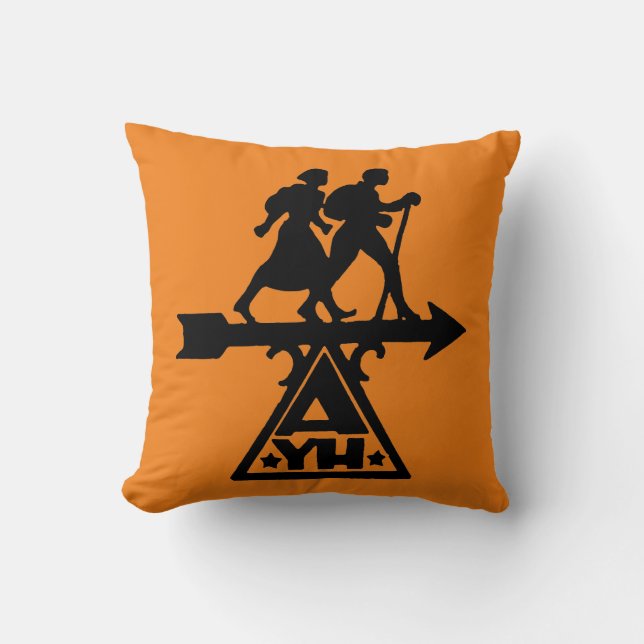 American Youth Hostels Throw Pillow (Front)