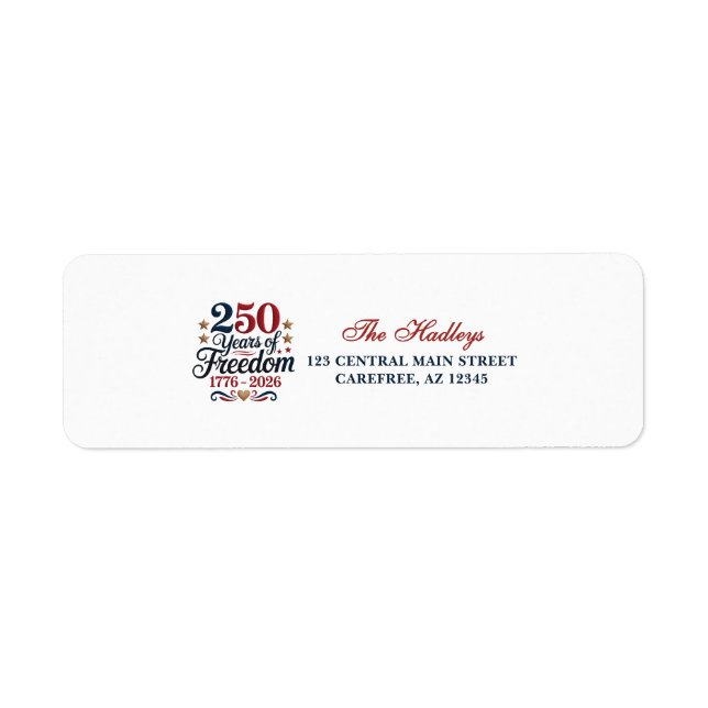 Americana 250 Anniversary Return Address Label (Front)