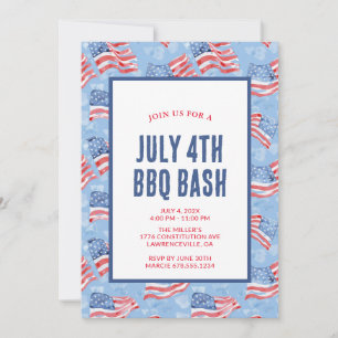 Americana 4th of July Patriotic Party Invitation