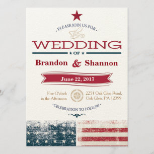 Americana 5.5x7.5 Wedding Announcement