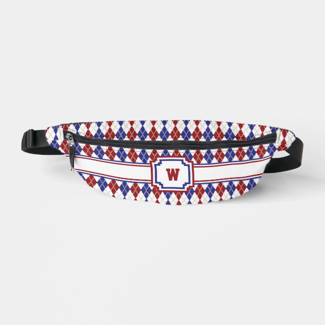 Americana Argyle Fanny Pack (Front)