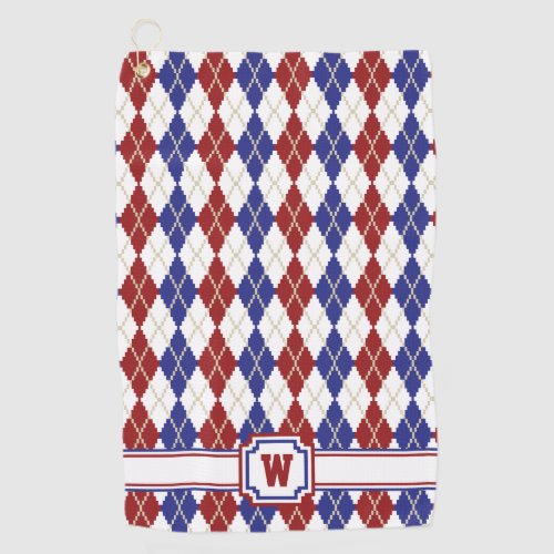 Americana Argyle Golf Towel