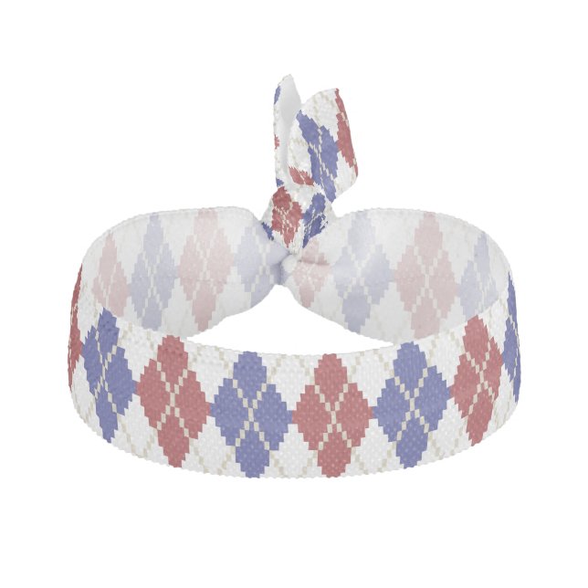 Americana Argyle Hair Tie (Front)