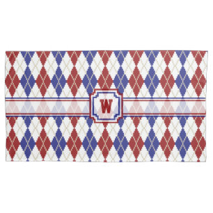 Americana Argyle Pillow Case