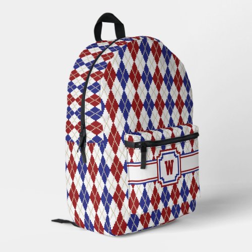 Americana Argyle Printed Backpack