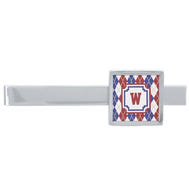 Americana Argyle Tie Bar (Front)