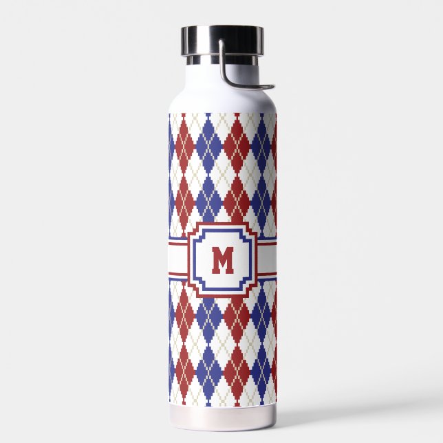 Americana Argyle Water Bottle (Left)