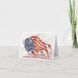 Americana Bison By Sherry Card