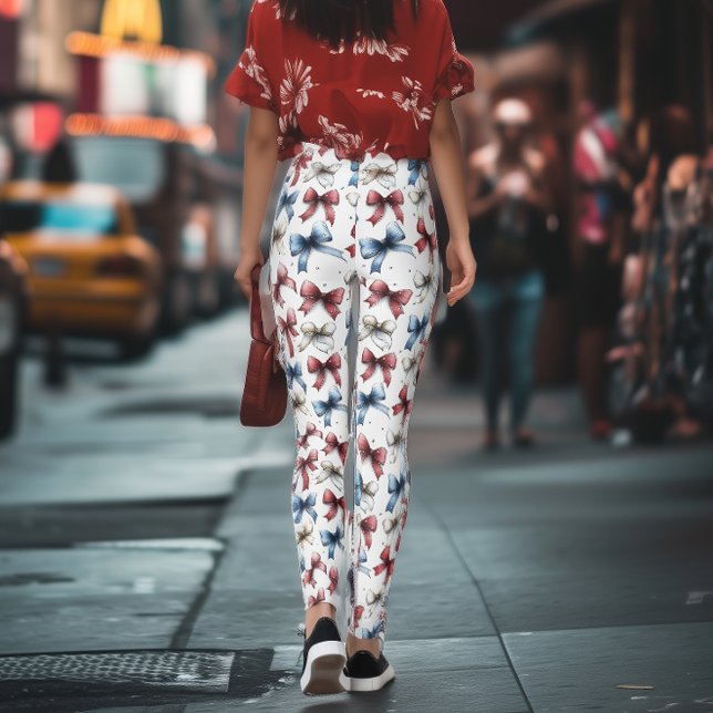 Americana Coquette Bow Leggings (Creator Uploaded)