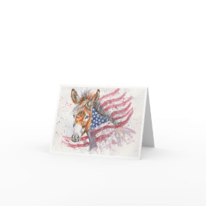 Americana Donkey By Sherry Card