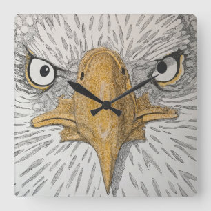 Americana Eagle Face Clock