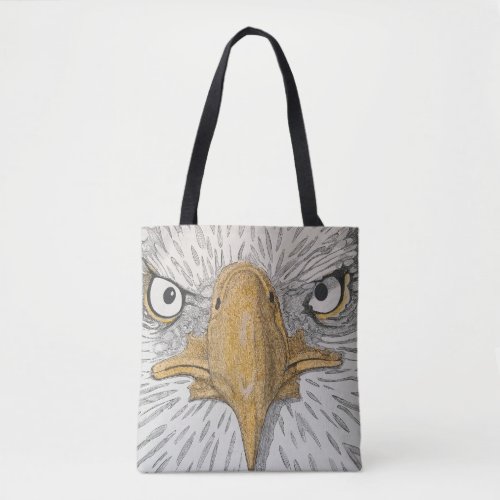 Americana Eagle Face Tote Bag