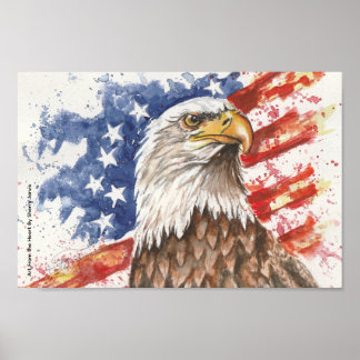 Americana Eagle Print by Sherry