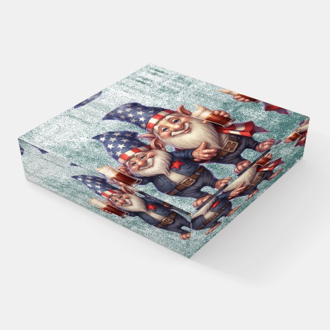 Americana Elf Gnome Paperweight (Angled)