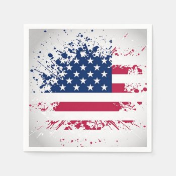 Americana Flag Design Napkins For Summer Parties by VintageMamasShoppe at Zazzle