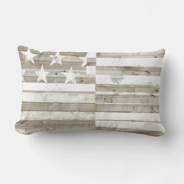 Americana Flag Lumbar Pillow (Front)