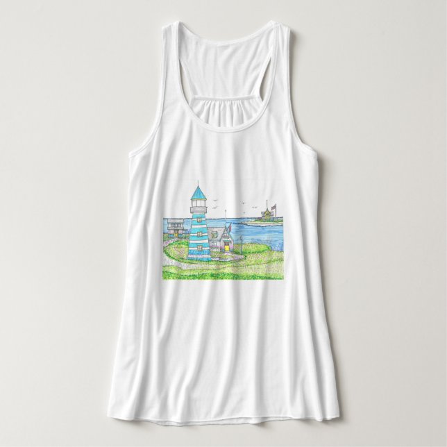 Americana Flowy Tank Top (Design Front)
