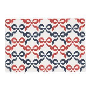 Americana Folk Art Bow Quilt Pattern Placemat