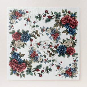 Americana Garden Patriot Roses Jigsaw Puzzle