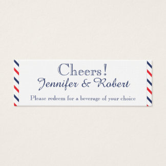 Americana Hearts Wedding Drink Tickets