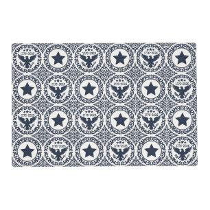Americana Heritage Eagle Medallion (Navy Cream) Placemat