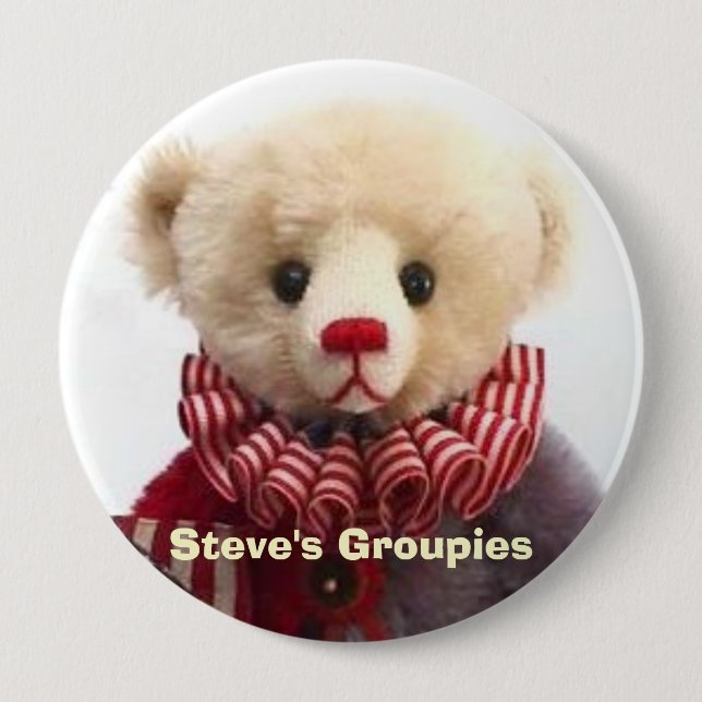 Americana Jester Bear Created by Steve Schutt Button (Front)