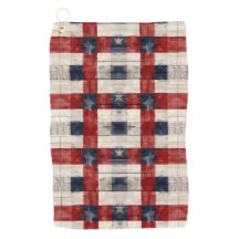 Americana Lattice Golf Towel