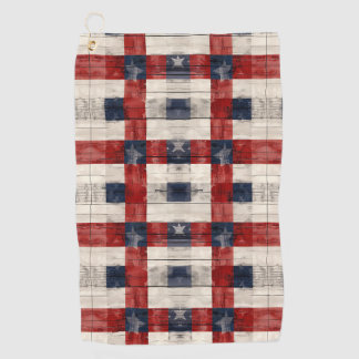 Americana Lattice Golf Towel