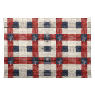 Americana Lattice Wood Serving Tray Cloth Placemat
