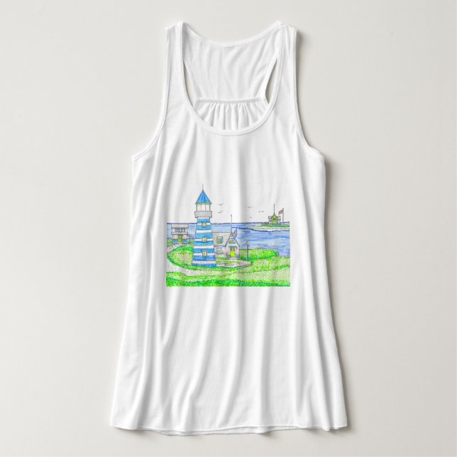 Americana Lighthouse Tank Top (Design Front)