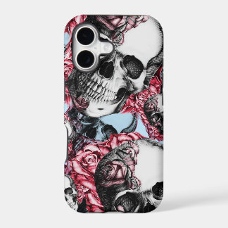 Americana Multi rose skull pattern. iPhone 17 Case