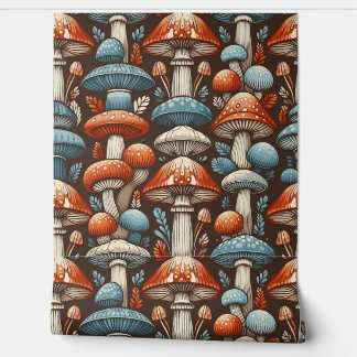 Americana Mushrooms Wallpaper