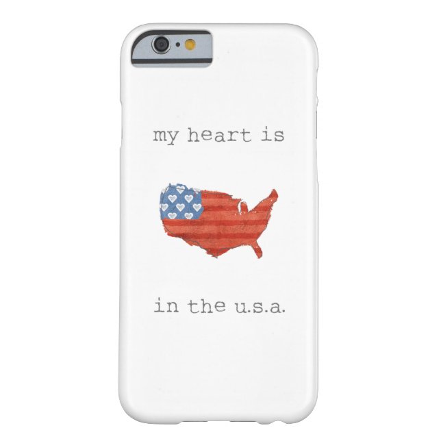Americana | My Heart Is In The USA Map Case-Mate iPhone Case (Back)