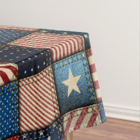 Americana Patchwork Image Tablecloth